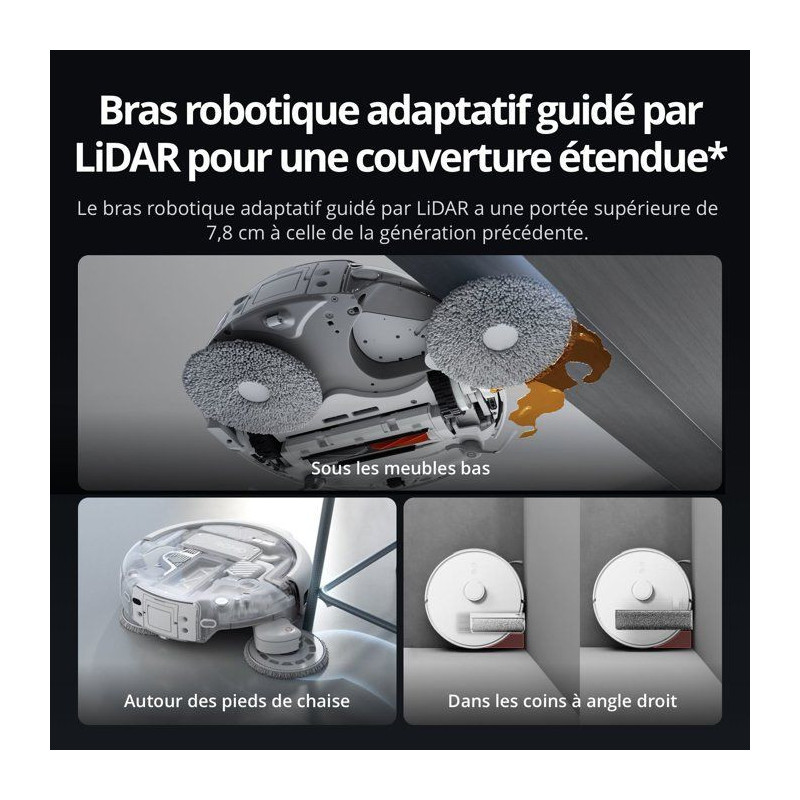 DJI ROMO P2 - Robot Aspirateur Laveur - Station autonettoyante haute t