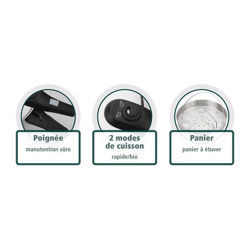 Autocuiseur - Tous feux dont induction - GSW - RAPID - Ø 24cm - 10 L