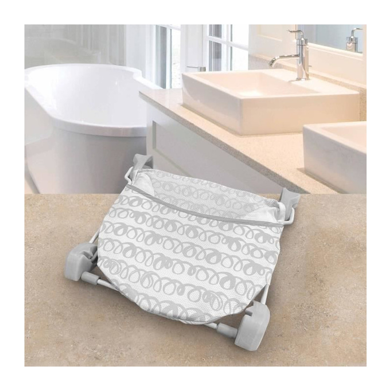 INGENUITY Transat de bain pour bébé pliable gris