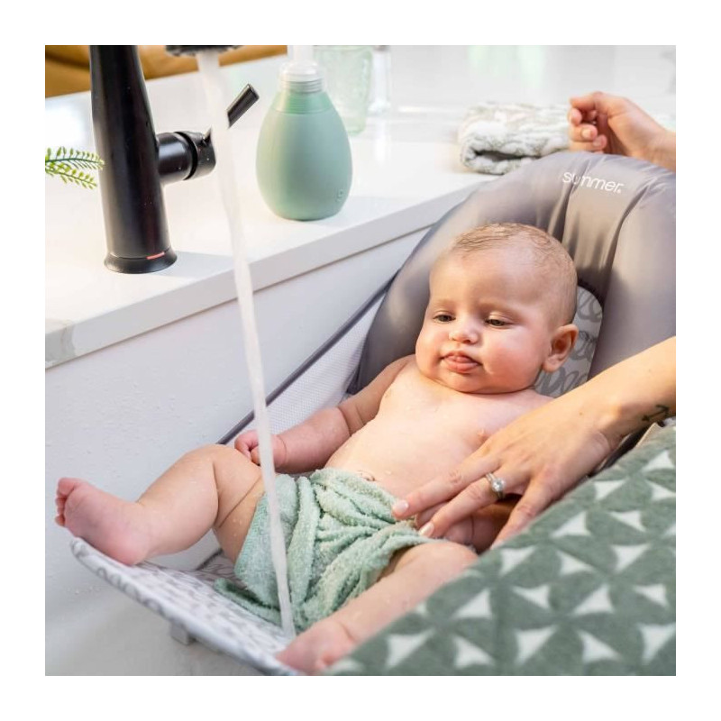 INGENUITY Transat de bain pour bébé pliable gris