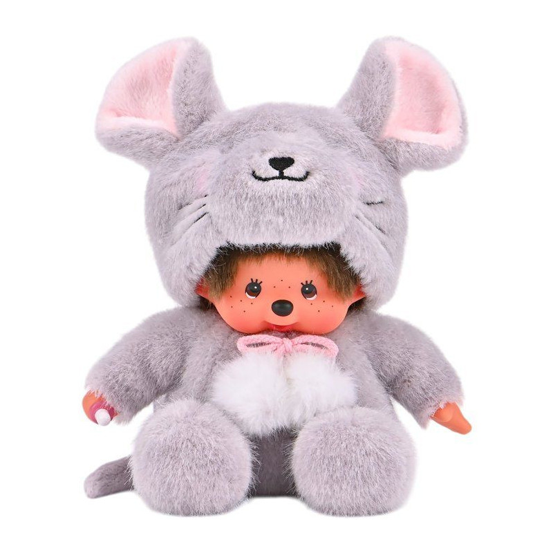 Peluche Monchhichi Souris - BANDAI - Monchhichi - Peluches toutes douc
