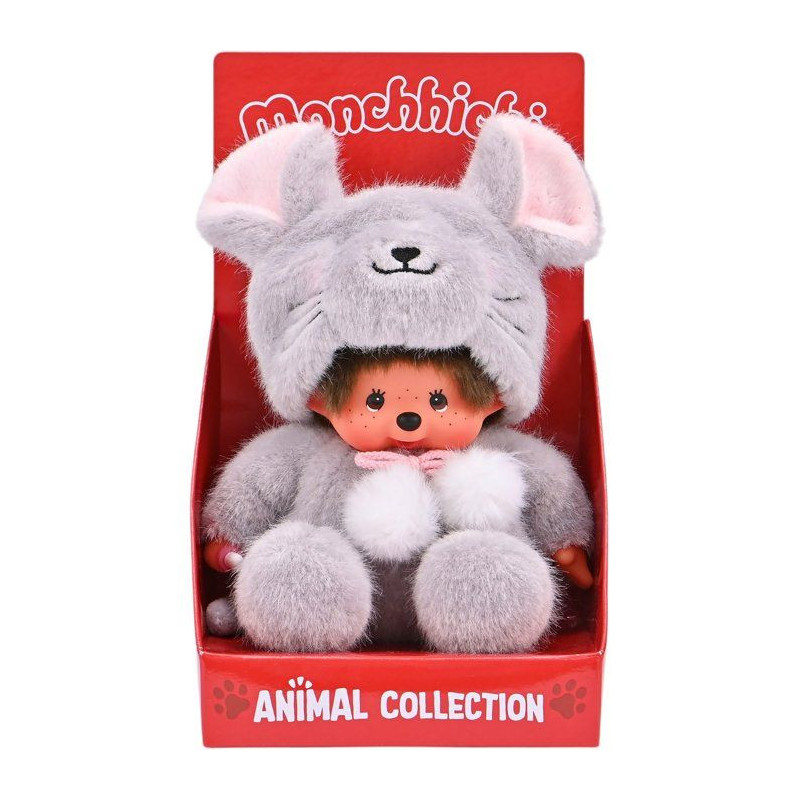 Peluche Monchhichi Souris - BANDAI - Monchhichi - Peluches toutes douc