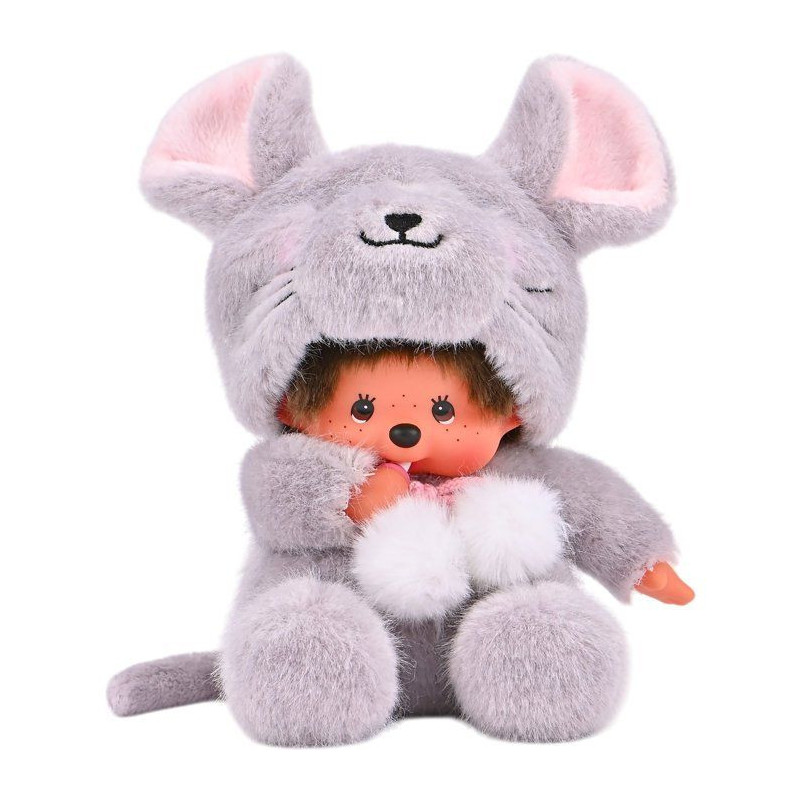 Peluche Monchhichi Souris - BANDAI - Monchhichi - Peluches toutes douc