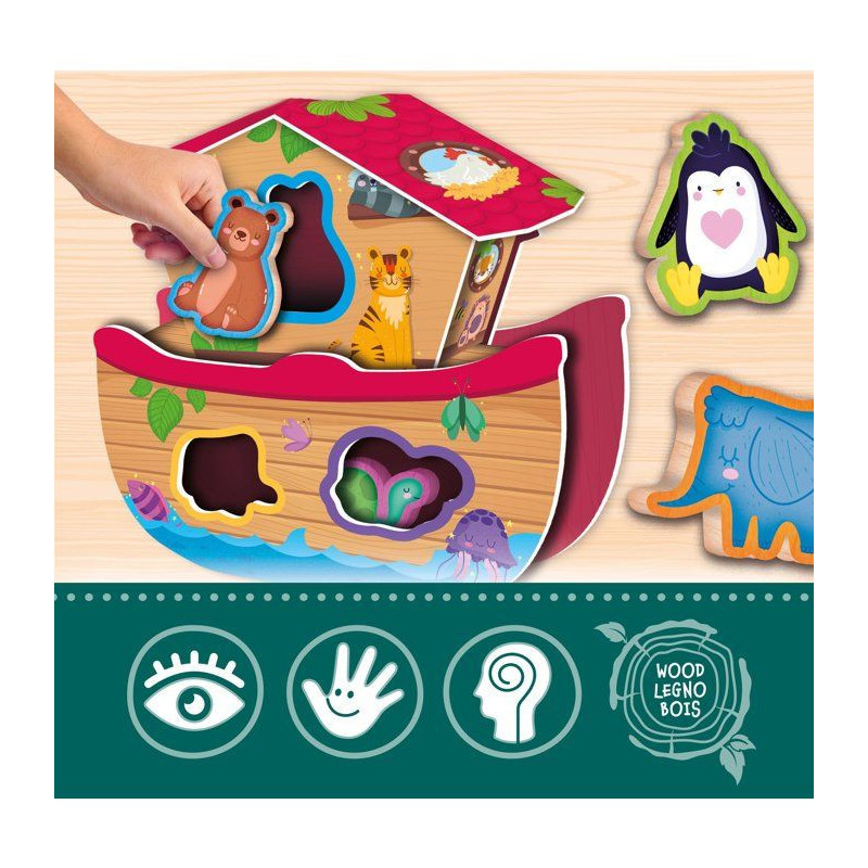 Jouer Apprendre Bois Les Animaux Rigolos - Jeu éducatif en bois - LIS