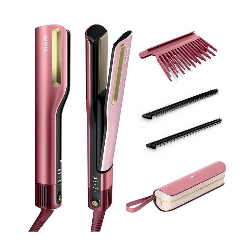 Lisseur et seche-cheveux 2 en 1 - SHARK - SilkiPro HT401EUPK - Rose -