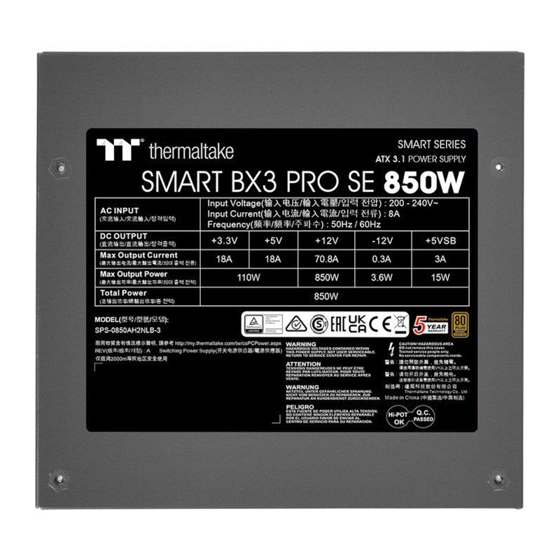 THERMALTAKE SMART BX3 Pro SE 850W - Alimentation PC - 850W ATX3.1 PCI-