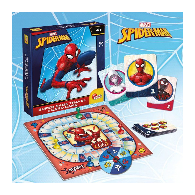 Spider-Man Sac a Dos Jeux de Voyage - Coffret jeux - LISCIANI - Sac a