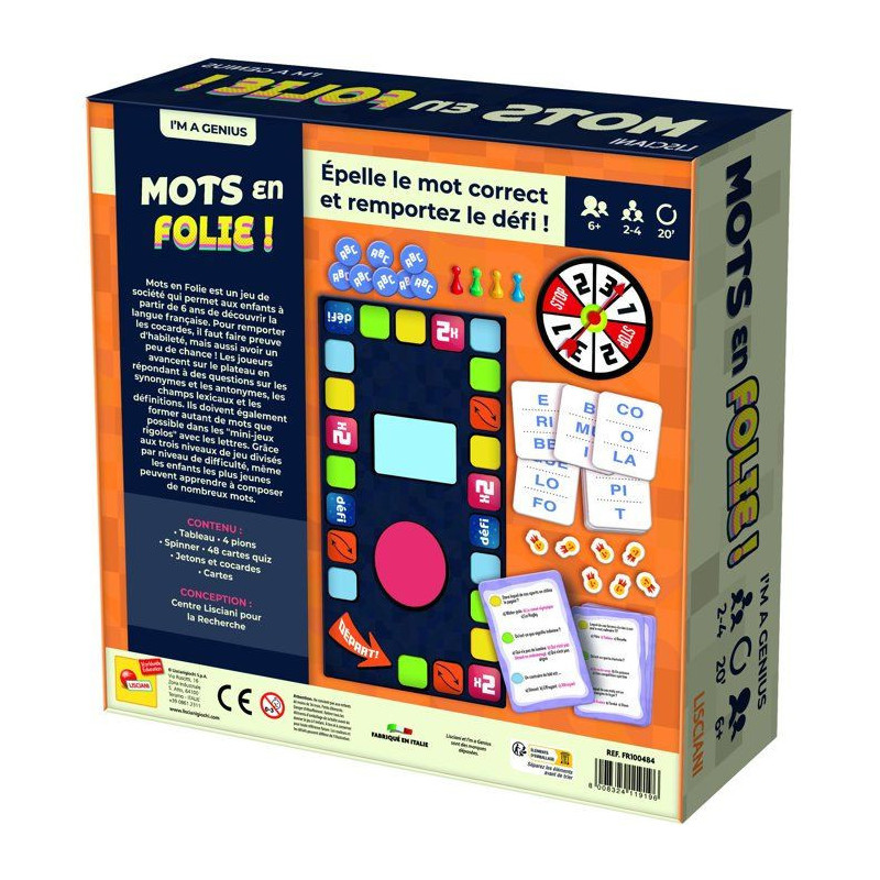 I'm Genius Mots en Folie ! - Jeu éducatif de vocabulaire - LISCIANI -