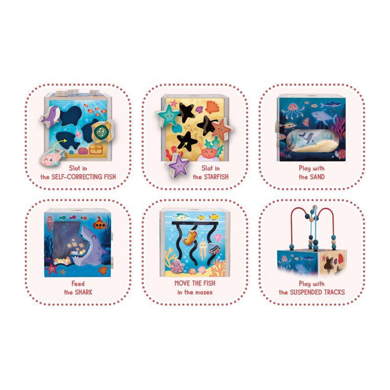 Jouer et Apprendre Cube Sensoriel - Cube multi-activités - LISCIANI -