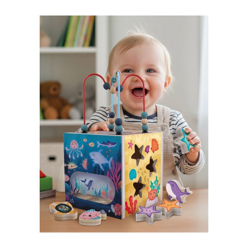 Jouer et Apprendre Cube Sensoriel - Cube multi-activités - LISCIANI -