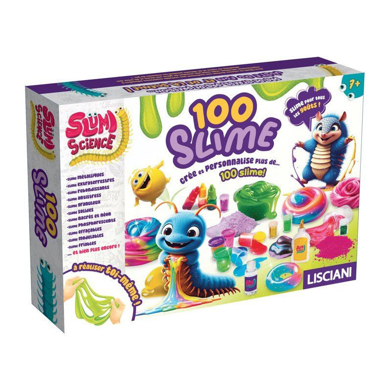 Slumi Science 100 Slimes - Coffret scientifique créatif - LISCIANI -