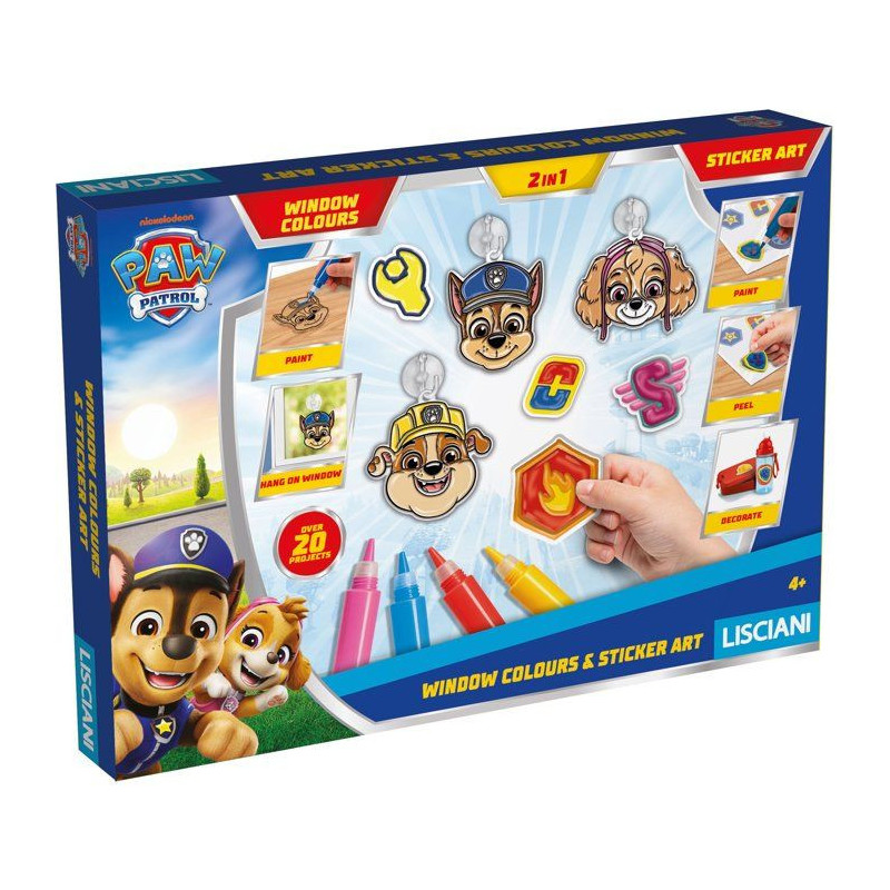 Paw Patrol Fenetres a Décorer - Coffret créatif - LISCIANI - Vitraux