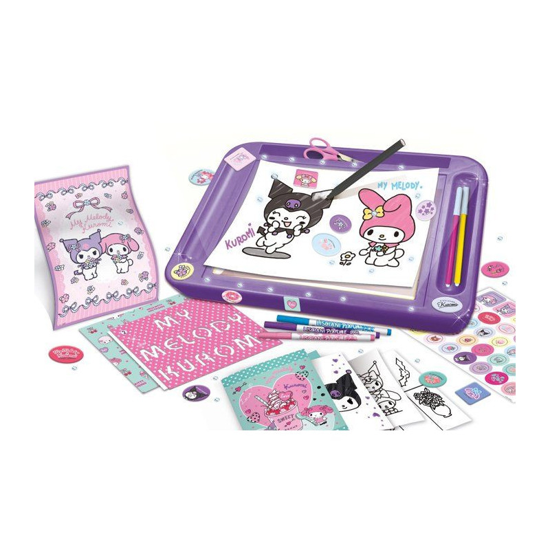 École de dessin avec table lumineuse - LISCIANI - My Melody & Kuromi
