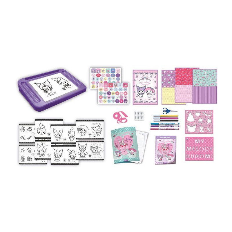 École de dessin avec table lumineuse - LISCIANI - My Melody & Kuromi