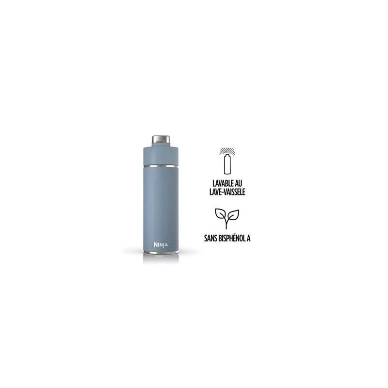 Gourde isotherme Thirsti - NINJA - Bleu Denim - 700 ml - Acier inoxyda