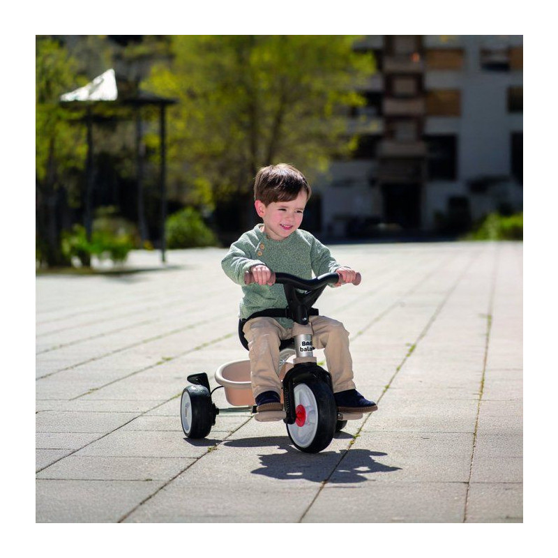 SMOBY - Tricycle Baby Balade Beige - Des 10 mois - Fabriqué en France