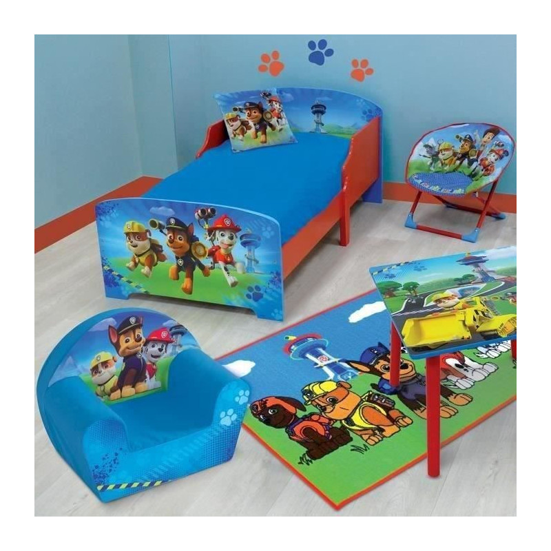 PAT PATROUILLE Lit avec lattes pour enfant 70 x 140 cm
