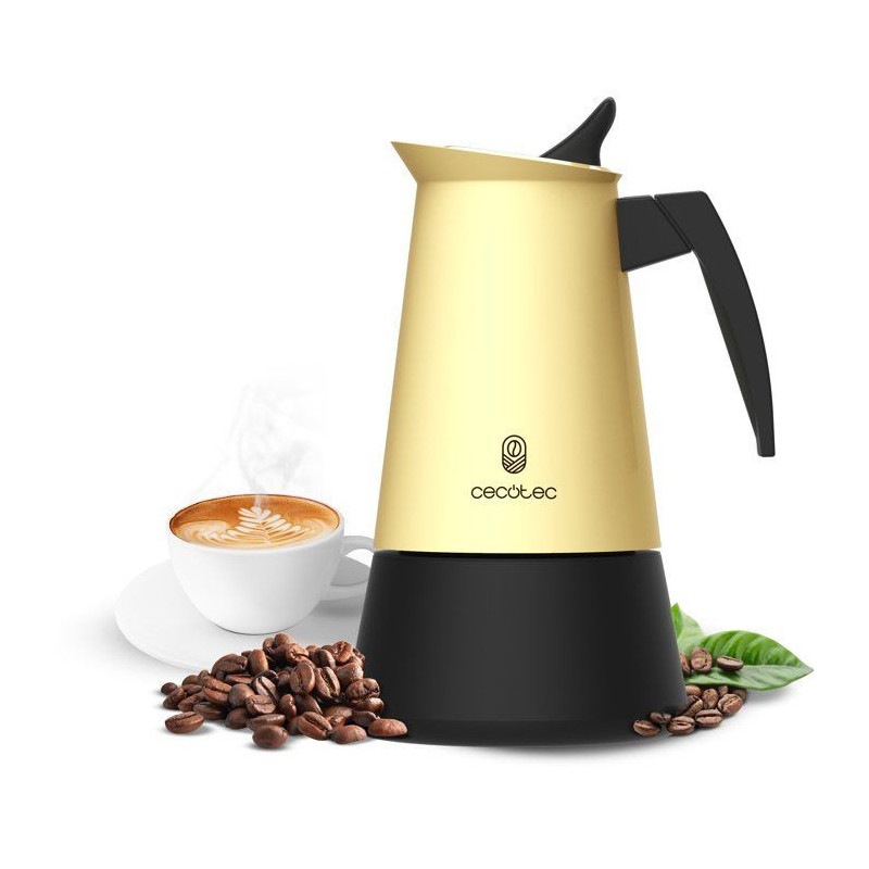 Cafetière italienne - CECOTEC - Piccolina 600 Beige - 6 tasses - 300