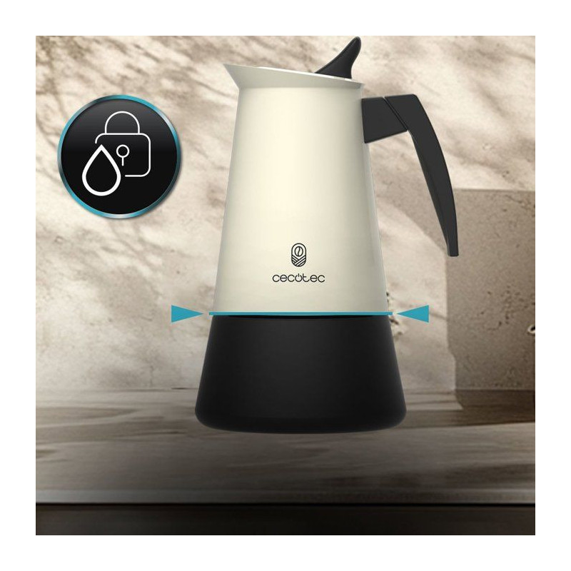 Cafetière italienne - CECOTEC - Piccolina 600 Beige - 6 tasses - 300