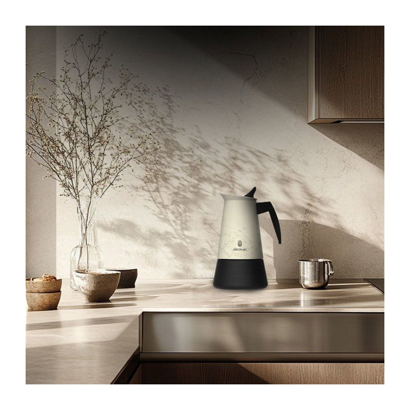 Cafetière italienne - CECOTEC - Piccolina 600 Beige - 6 tasses - 300