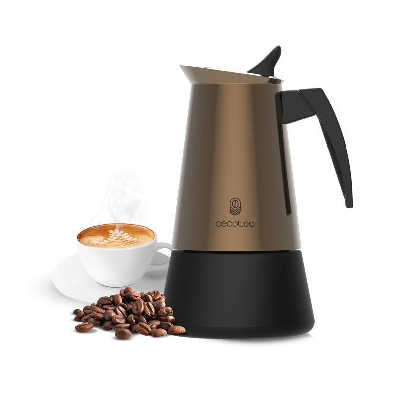 Cafetière italienne - CECOTEC - Piccolina 600 Gold - 6 tasses - 300 m
