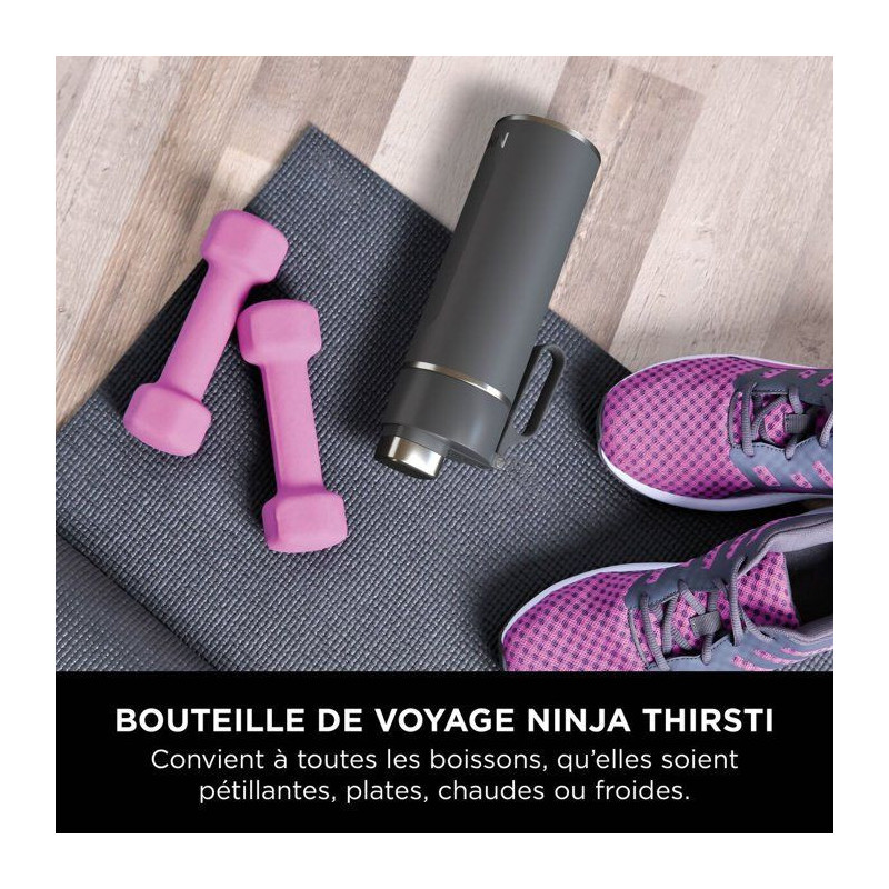 Gourde isotherme Thirsti - NINJA - Blanche - 530 ml - Acier inoxydable