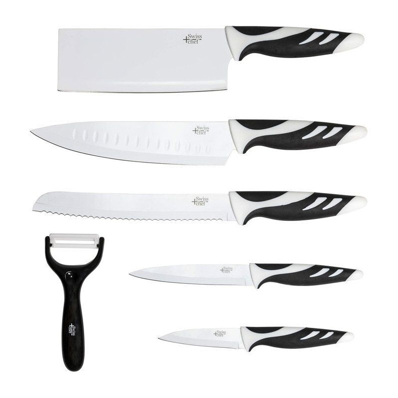 Set de couteaux professionnels - CECOTEC - Swiss Blanc - 6 couteaux +