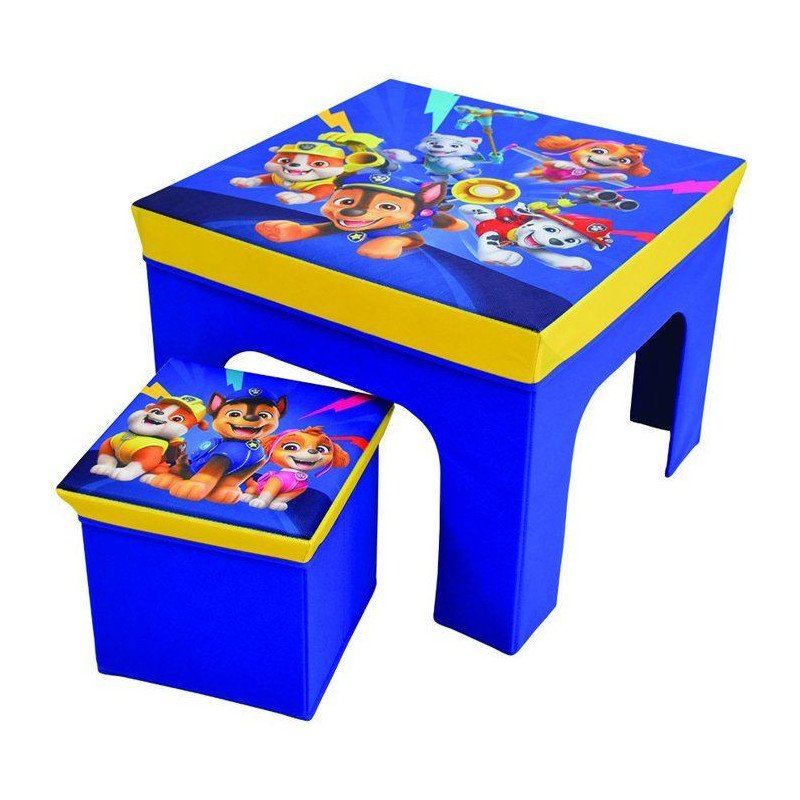 Ensemble table et tabouret de rangement - Pat'Patrouille - FUN HOUSE -