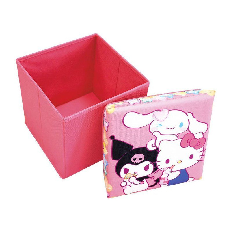 Ensemble table et tabouret de rangement - Hello Kitty - FUN HOUSE - Pl