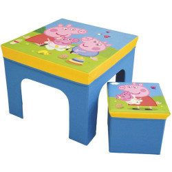 Ensemble table et tabouret de rangement - Peppa Pig - FUN HOUSE - Plia