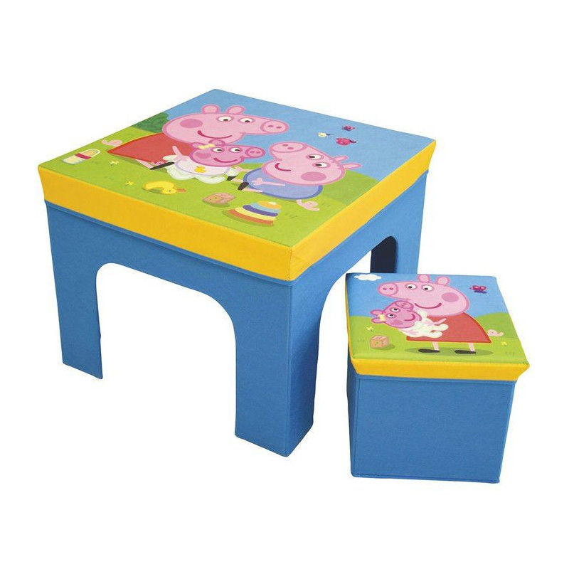 Ensemble table et tabouret de rangement - Peppa Pig - FUN HOUSE - Plia