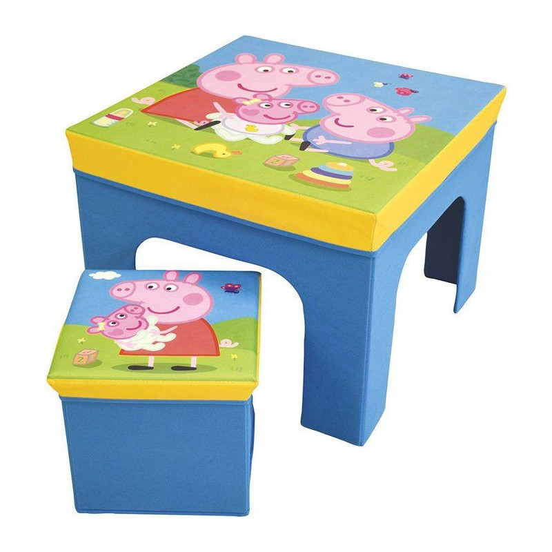 Ensemble table et tabouret de rangement - Peppa Pig - FUN HOUSE - Plia