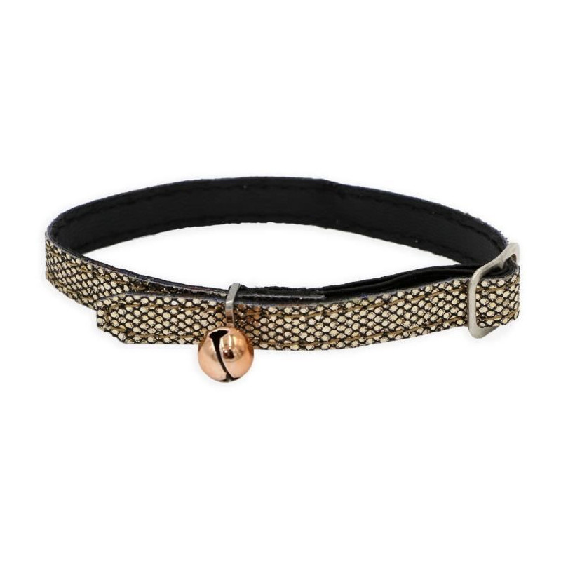 Collier pour chat - AIME - Bling Bling pailleté - Nylon rouge, grelot