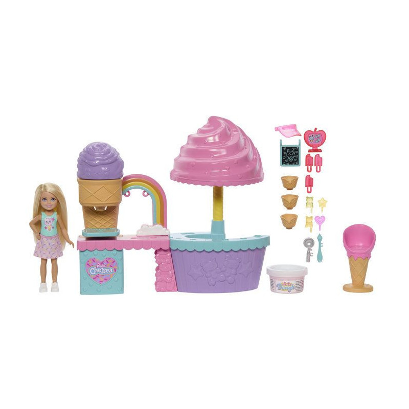 Coffret Boutique de glaces avec poupée - BARBIE Chelsea - JMJ42 - Pâ