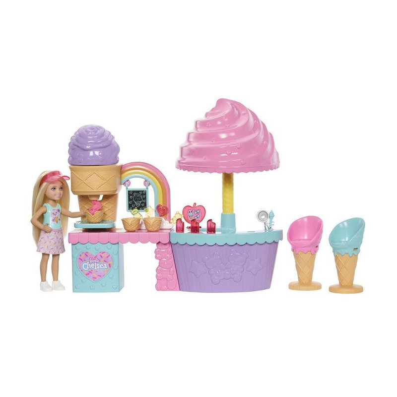 Coffret Boutique de glaces avec poupée - BARBIE Chelsea - JMJ42 - Pâ