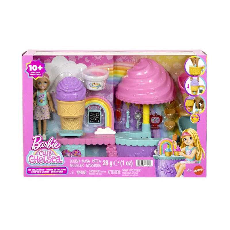 Coffret Boutique de glaces avec poupée - BARBIE Chelsea - JMJ42 - Pâ