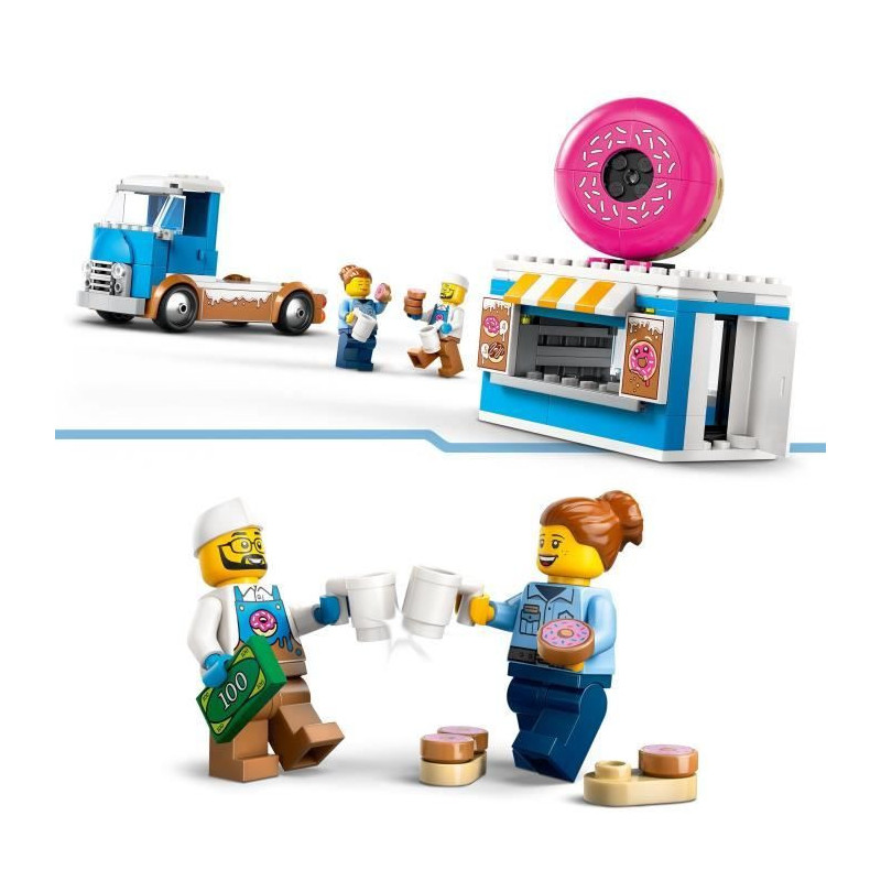 LEGO City 60452 Le food-truck de donuts - Jouet de construction pour g