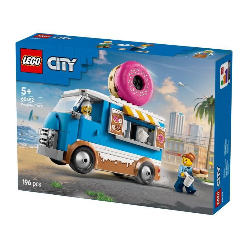 LEGO City 60452 Le food-truck de donuts - Jouet de construction pour g