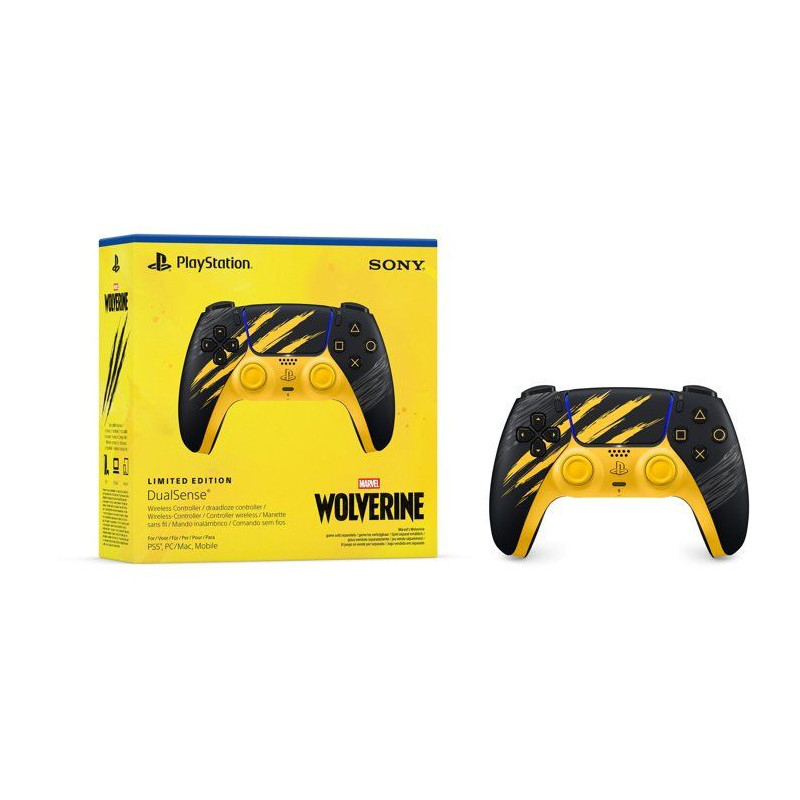 Manette sans fil DualSense - Édition limitée Marvel's Wolverine Jaun