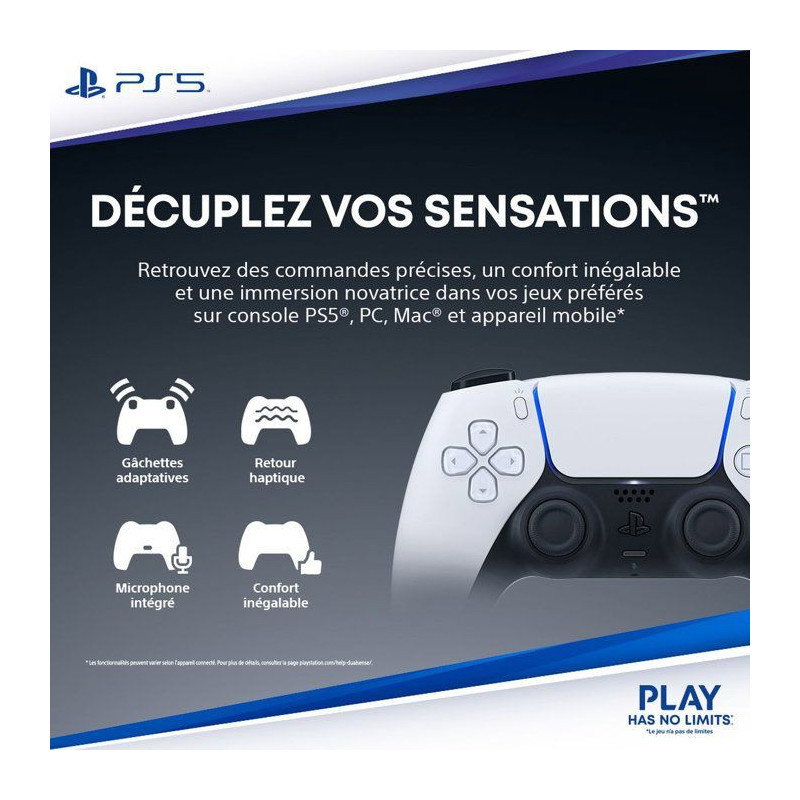 Manette sans fil DualSense - Édition limitée Marvel's Wolverine Jaun