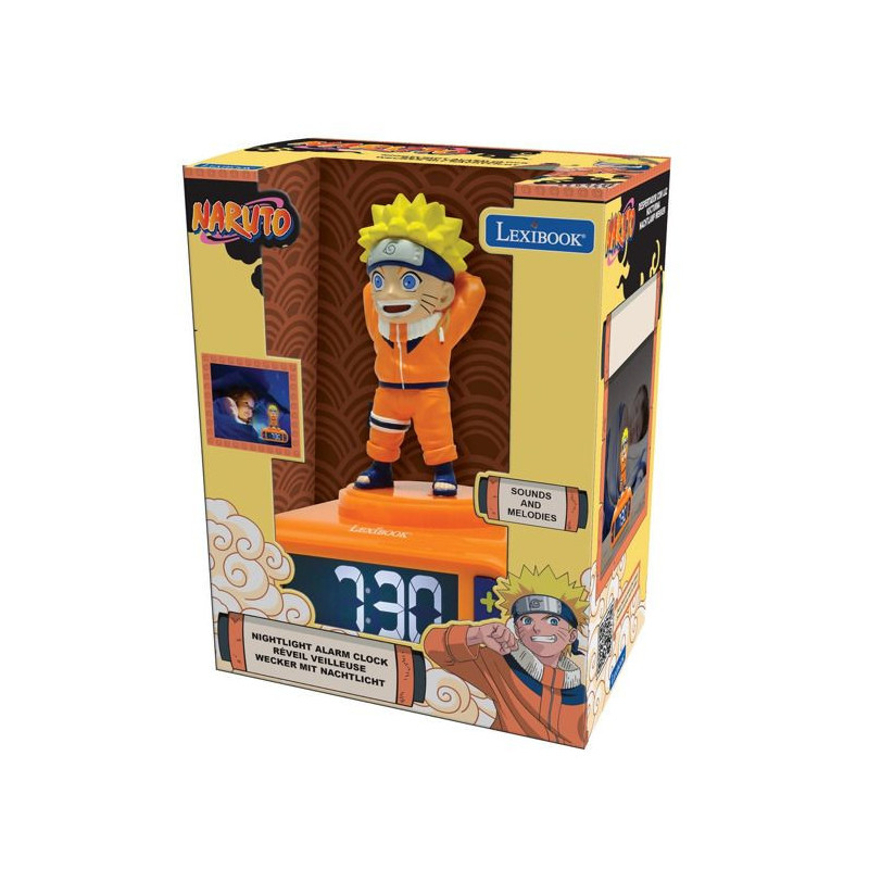 LEXIBOOK - Réveil - Veilleuse Naruto avec effets sonores
