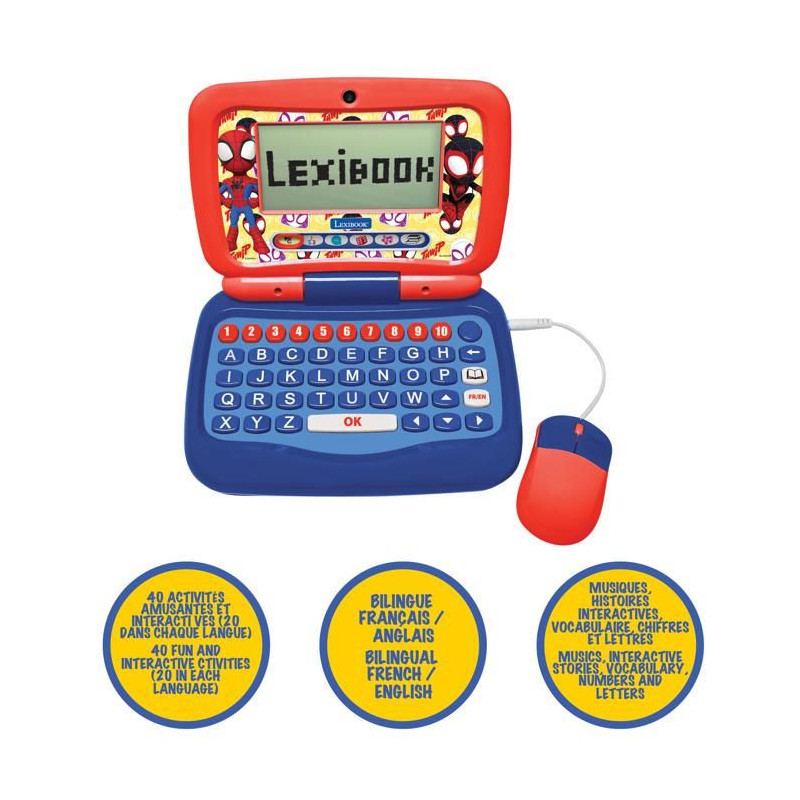 Ordinateur portable éducatif - Spidey parlant bilingue - Bilingue FR/