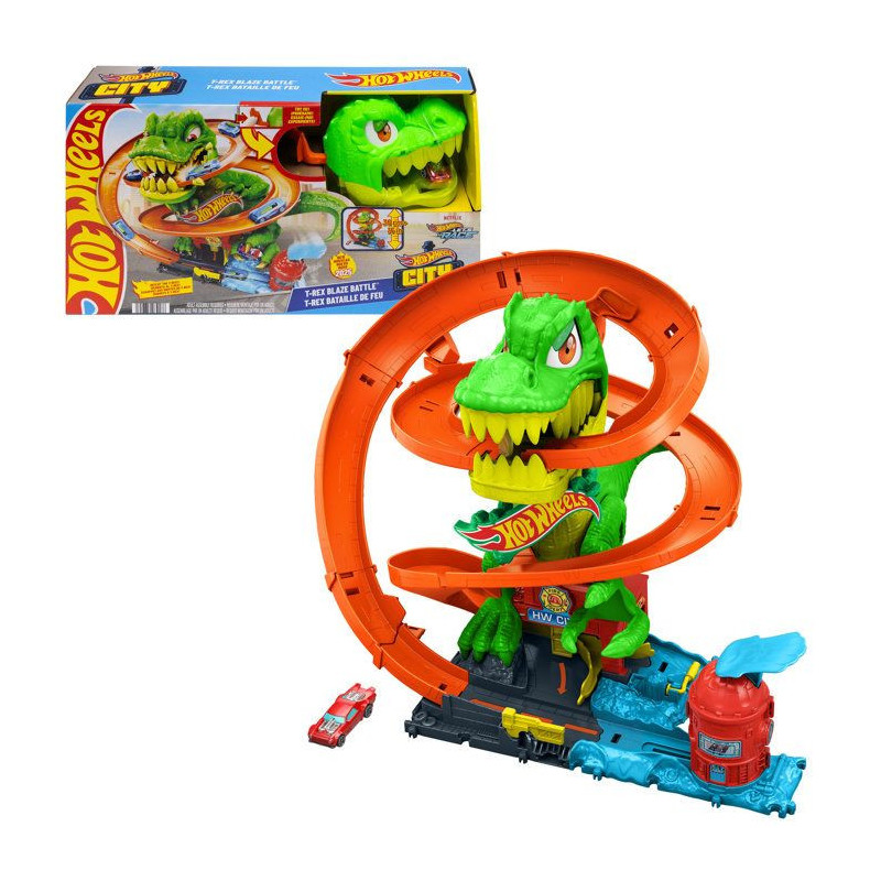 Hot Wheels-T-Rex Bataille De Feu-Coffret Dinosaure Avec Camion - 4 ans