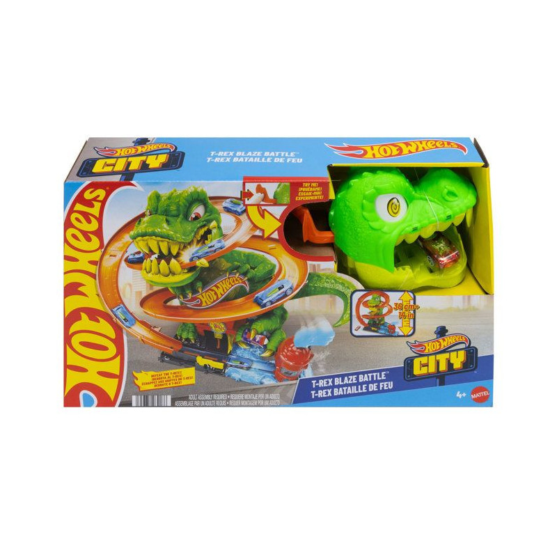 Hot Wheels-T-Rex Bataille De Feu-Coffret Dinosaure Avec Camion - 4 ans