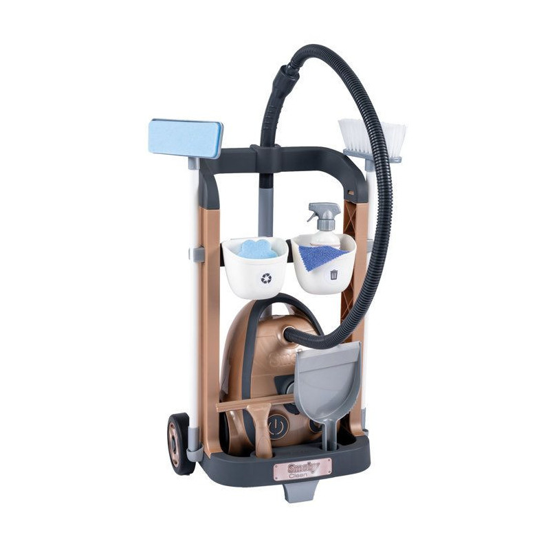 Smoby - Rowenta Chariot Ménage+ Aspirateur - Des 3 ans - Fabriqué en