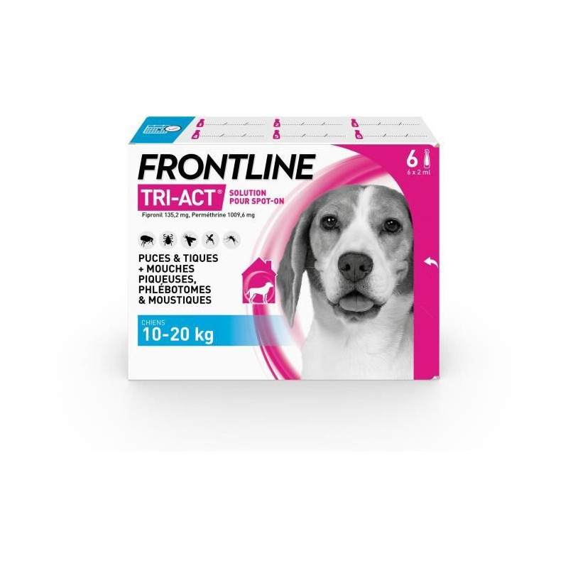 FRONTLINE TRI-ACT 10-20kg - 6 pipettes