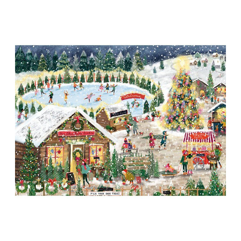 Puzzle - JUMBO - FALCON - Winter village - 1000 pieces - Des 12 ans