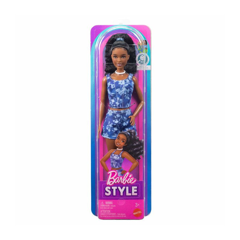 Poupée mannequin - Barbie - Fashionistas Short et Haut a Fleurs - Che