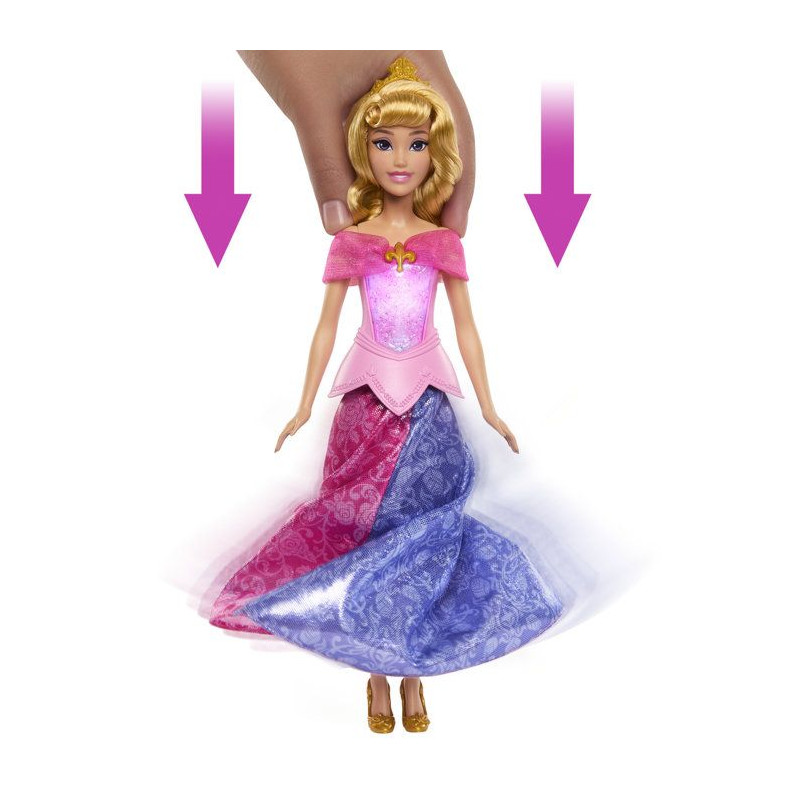Poupée mannequin - Disney - Aurore et sa Robe Magique lumineuse - Cha