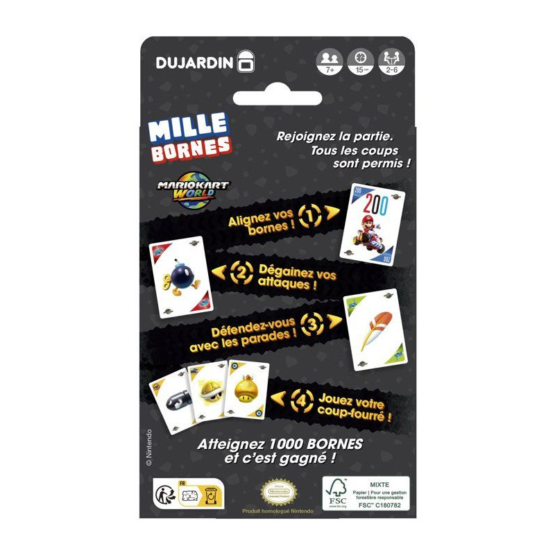 Mille bornes pocket - Jeu de société - DUJARDIN - Mario Kart World -